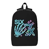 67 Six Seven Funny 6 7 Meme Men Women Kids bookbag Two-Way Zippers Breathable Shoulder Straps，Backpack with Side Pocket- Unisex