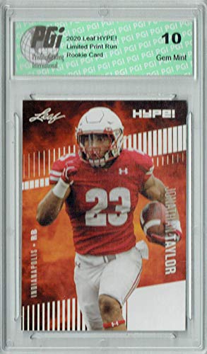 Jonathan Taylor 2020 Leaf HYPE! 38 Only 5000 Made Rookie Card PGI 10