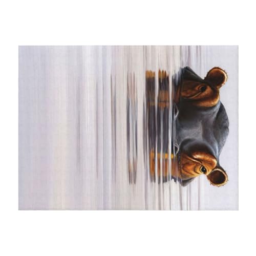 Couverture de lit EdWal microfibre de qualité supérieure douce motif hippopotame - 2