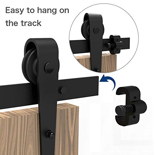 Ccjh Sliding Barn Door Stop Upgrade Barn Door Stoppers Hardware For Top Track 1 Pair Black #TOP5