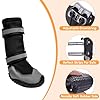 Dimicoo Dog Shoes,Waterproof Dog Boots for Winter,Anti-Slip Dog Snow Booties for Large Small Medium Dogs,Reflective Paw Protectors for Outdoor Walking Hiking