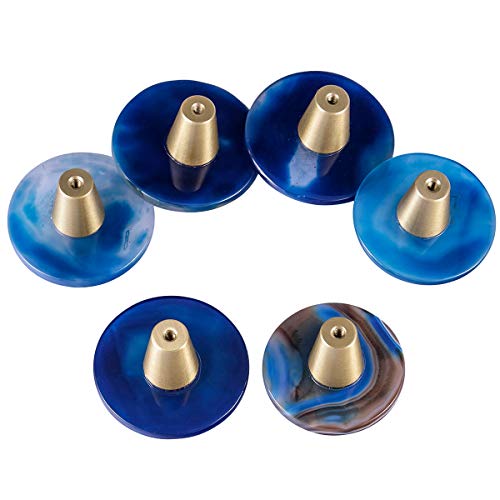 Poignées rondes pour placard de cuisine Rockcloud boutons en agate bleue - 3