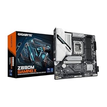 GIGABYTE Z890M GAMING X - Placa-mãe Intel Z890 LGA1851 (Core Ultra Arrow Lake) - Micro ATX - 5.6E+3 MHz - 5 USB Ports - 1 HDMI - 1 Ethernet - 1 SATA - DDR5 - 32GB