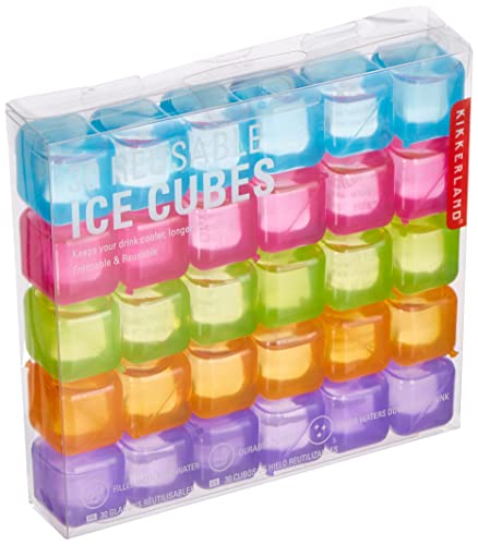 Comparison: Best Reusable Ice Cube 7 Kikkerland Reusable Ice Cubes, Set of 30, Multicolor