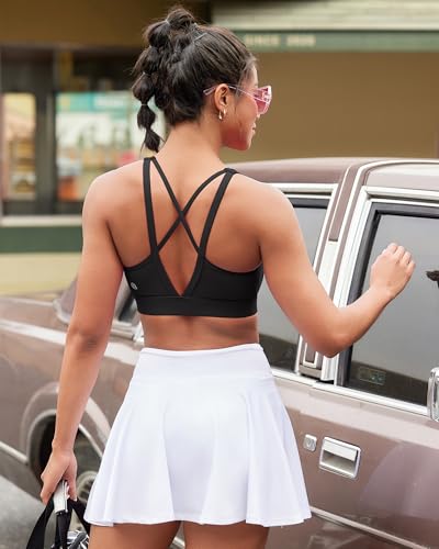 RUNNING GIRL High Impact Sports Bras for Women, High Support Running Sports Bra Moulded Cup Strappy Sports Bras2