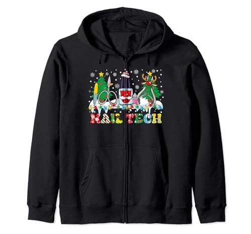 Nail Tech Nail Polish Santa Reindeer Xmas Lights Christmas Zip