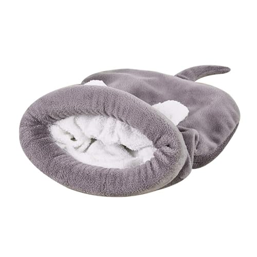 KMOCEPLY Fleece-Schlafsack für Katzen, weicher Plüsch, selbstwärmend, waschbar, Katzenbetten, Kuschelsack, Decke, Matte, Kitty-Sack, Hundenest, Höhle, Haus, Katzenkissen, Kätzchen, Welpenbett, warme