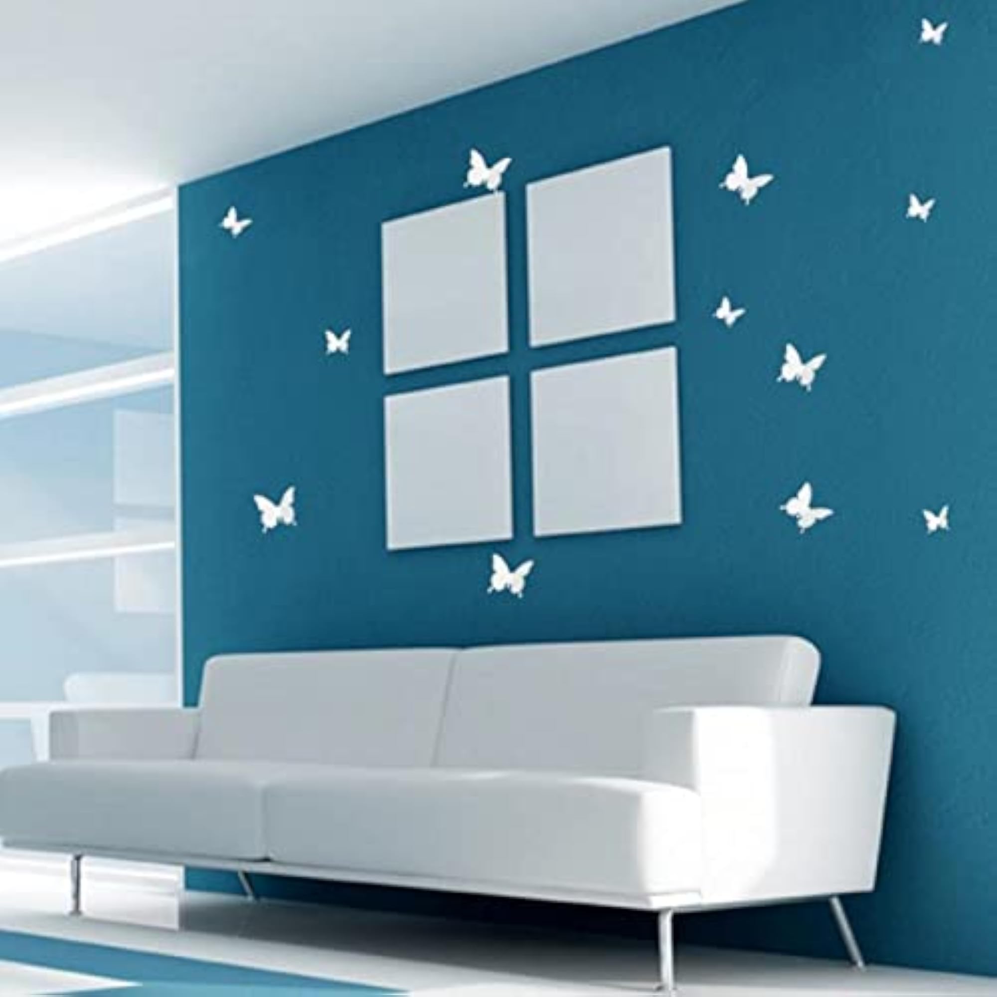 White 3D Butterfly PVC Vinyl Wall Sticker Decorations