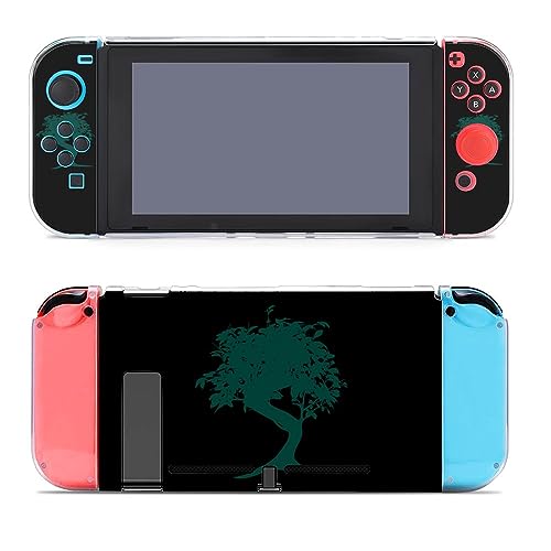 Japanese Bonsai Tree Printed Protective Case Cover Compatible with Switch Game Console Controller with Holder Stand