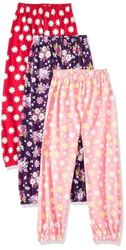 Image of T2F Girl's Cotton Regular Fit Printed Track Pant (Pack of 3)