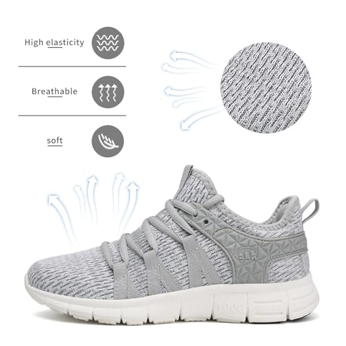 Image of INZCOU Running Shoes Lightweight Tennis Shoes Non Slip Gym Workout Shoes Breathable Mesh Walking Sneakers
