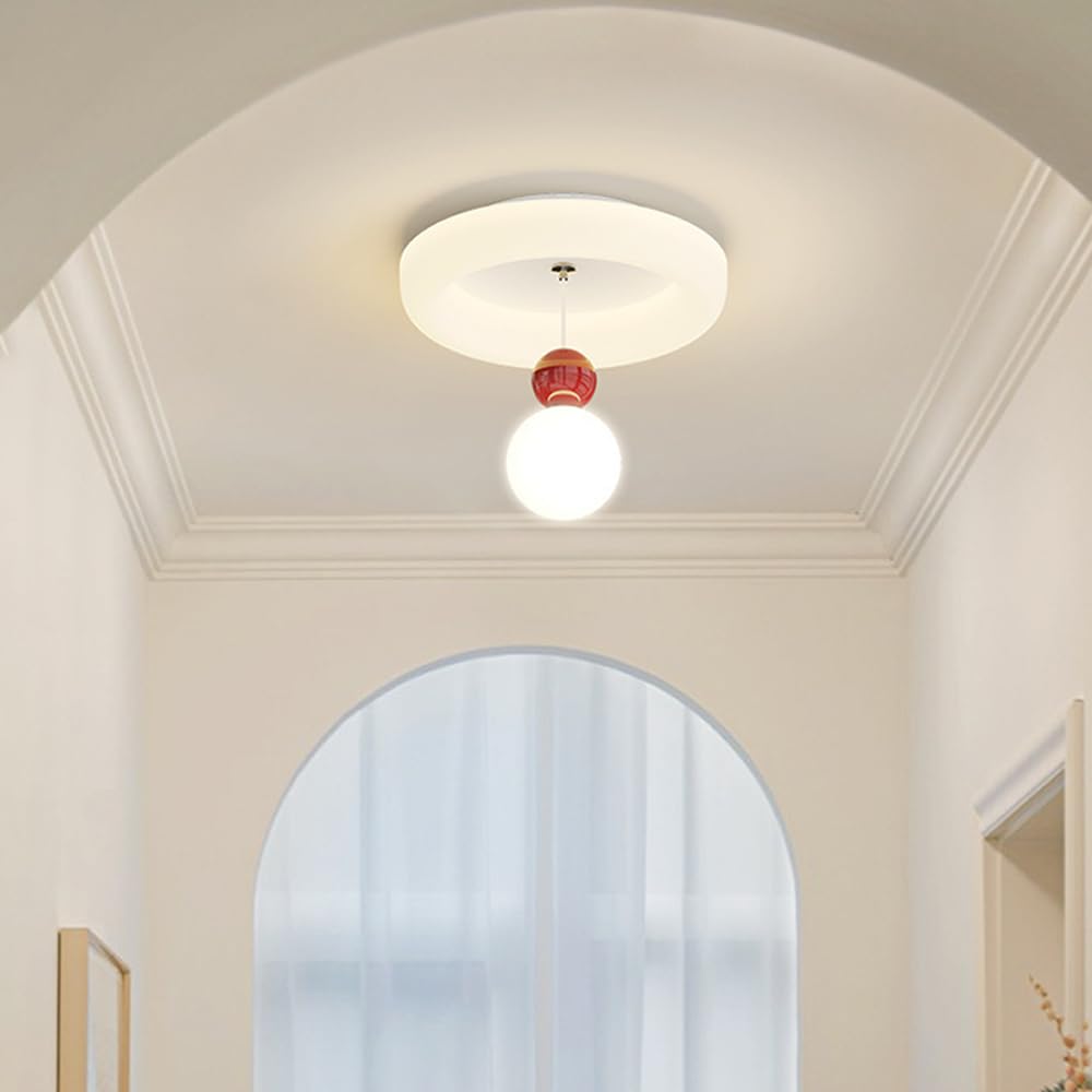 Kwadratowa Sufitowa Led Z 3 Trybami Kolorów, 20 W, Sufitowa Do Wnętrz, Nowoczesna Okrągła Sufitowa, Biała Akrylowa Sufitowa Do Korytarza, Ganku/Okrągły