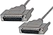 Sf Cable 25ft DB25 Straight Thru Molded Cable - M/M Serial RS232 Extension Cable - Connect Printer, Modem or Other DB25 Device to a Switchbox.