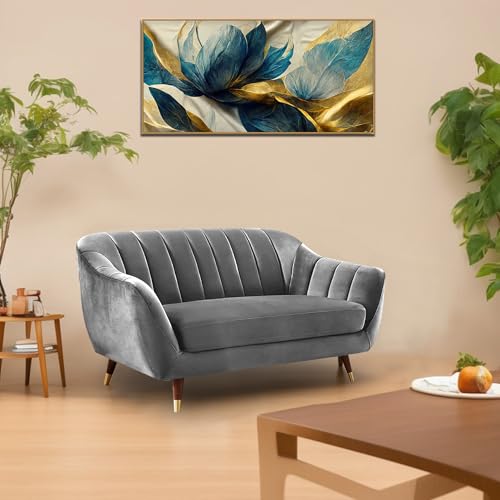 Image of Atticus 2 Seater Sofa for Living Room (Dark Grey) Premium Fabric Sofa