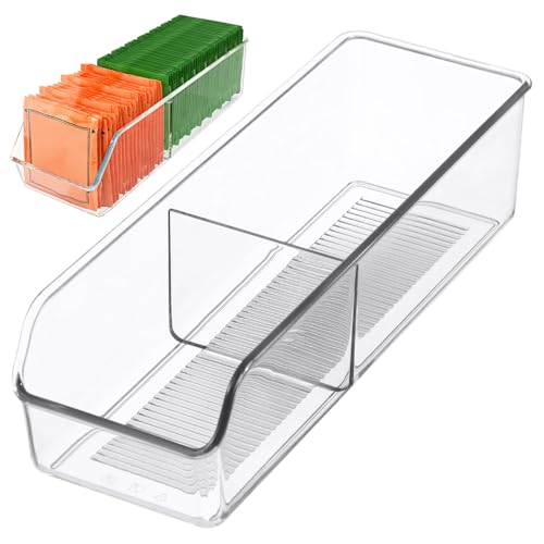 Healifty Compact Tea Bag Organizer Box Drawer Tea Bag Holder Condiment Organizer and Storage