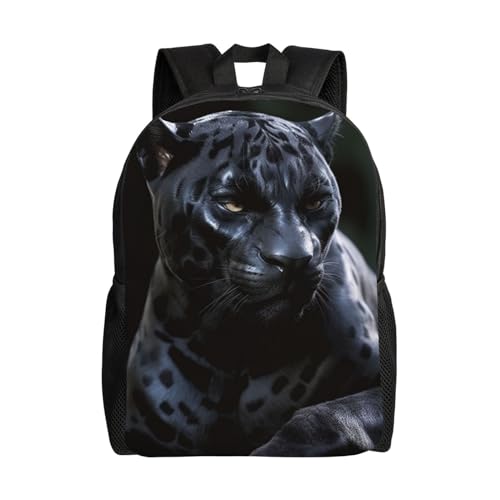 DPgUfPV Mochila de viaje para laptop para hombres y mujeres, mochila de lona ligera de Black Panther, Black Panther, 11.4'x7.8'x15.7'