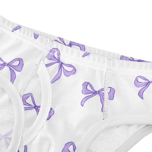 Wusikd Purple Bow Boys' Underwear Cotton Boys Briefs Soft Toddler Underwear 2T4