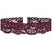 Twilight's Fancy Floral Elastic Stretch Lace Choker Necklace (Dark Red Burgundy, Large)