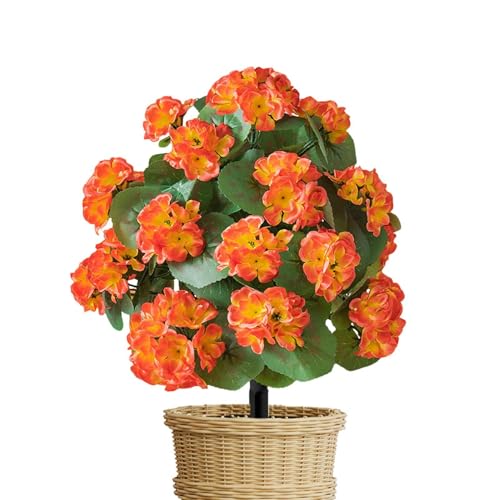 Flores falsas para exteriores, decoración de begonia falsa para jardín, flores realistas para patio, porche, césped, balcón, patio, jardín, boda