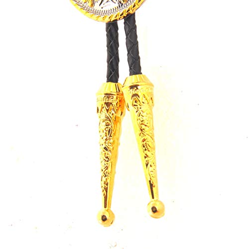 Kecol Mens Native American Aalphabet Letter Bolo Tie Necktie Necklace Gold Silver Letter B #TOP3