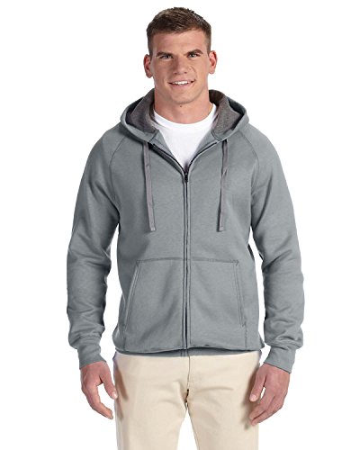 Hanes Men's Full Zip Nano Premium Lightweight Fleece Hoodie, Vintage Gray, Medium