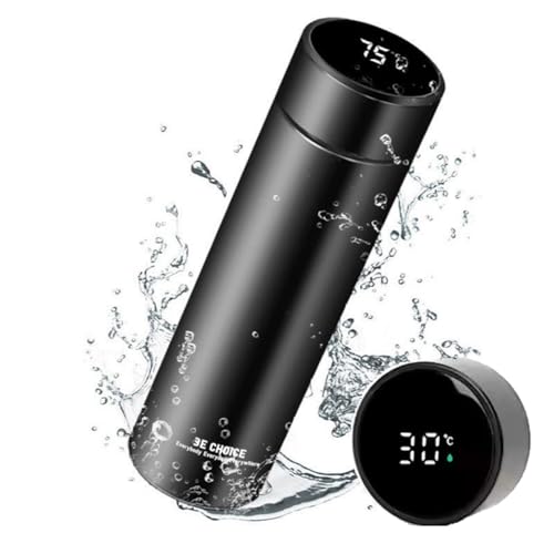 3E Choice Flask for Hot Drink Cold Smart Flask with Temperature Display Stainless Steel Baby Flasks for Boiled Water for Baby Bottles Insulated Flasks Coffee - Milk Tea Travel Mug 500ml