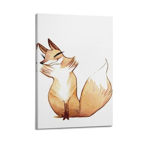 Habiller un mur vide avec le poster main de renard assis ZOGJIN en toile 40x60