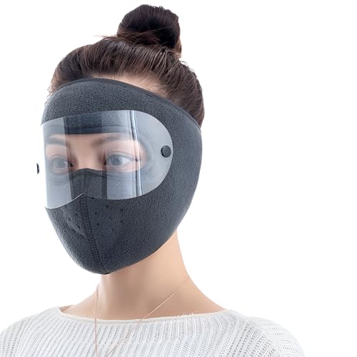 フェイスカバー レディス メンズ 防寒マスク【3Way・ゴーグル付・耳当て】ネックフェイスカバー バイク用フェイスマスク 冬 防風 保温 ボア 暖かい 立体型 エアーホール構造 通気 多機能 通勤通学 自転車 スキー 男女兼用