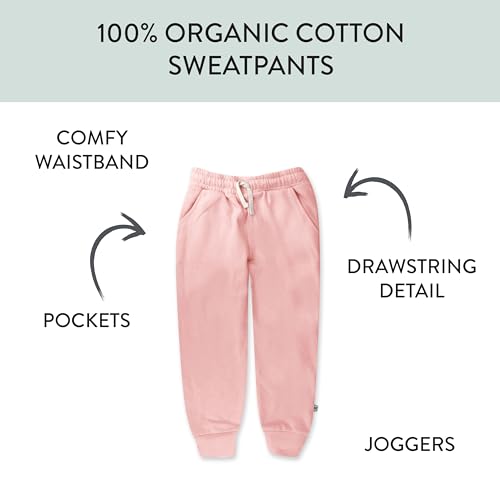 HonestBaby Terry Sweatpant 100% Organic Cotton for Toddler, Baby Boys, Girls3