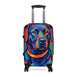 Queen of Wrap Colorful Dog Suitcase Pet Lover Luggage, Travel Bag, Dog Travel, Animal-Themed Carry-On, Vibrant Baggage