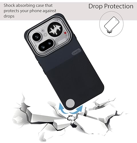 Image of NIUKIN Rugged Soft Back Case for Nothing Phone 4a Pro 5G | Shockproof Scatrchproof Cover | Black (Design 02)