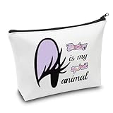 CMNIM Duck Lover Gift Duck Makeup Cosmetic Bag Duck Big Face Character Zipper Pouch Bag Animal Lover Gift for Best Friend (D-isy Big Face Character Makeup Bag)