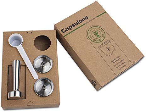 2-Pack Refillable Coffee Capsules, Compatible with illy X1, X7, X7.1, X9, Y1.1, Y3, Y3.2, Y5, Y9 Machines, Includes 2 Capsules, 2 Filters, 1 Tamper, 1 PP Spoon