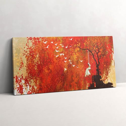 Décoration Murale Peinte Mariée en automne Wallfluent - Sublimer un Grand Mur Vide 120x60cm