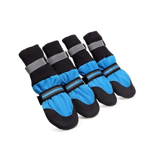 Bottes imperméables pour chien XL bleu avec semelles antidérapantes