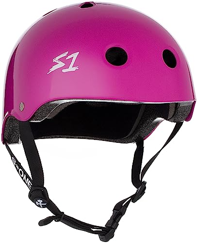 S1 Lifer Helmet for Skateboarding, BMX, and Roller Skating - EPS Fusion Foam, CPSC & ASTM Certified - Bright Purple Gloss Small (21")