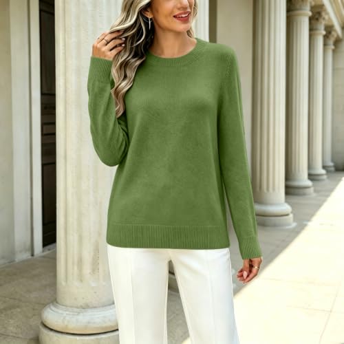 Knit Sweater for Women Crewneck Ribbed Loose Fit Comfortable Tops - image 3