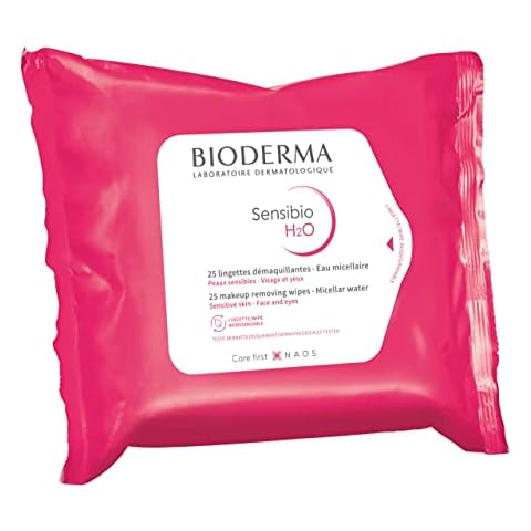 Bioderma - Sensibio H2O - Biodegradables Wipes - Cleansing and Make-Up Removing - Skin Soothing - for Sensitive Skin - 25 Wipes Cover