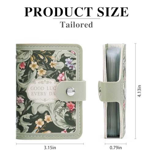 Image of RNIEGA Card Holder for Women Small Womens Wallet Vegan Leather RFID Blocking Transparent Card Case with 22 Slots