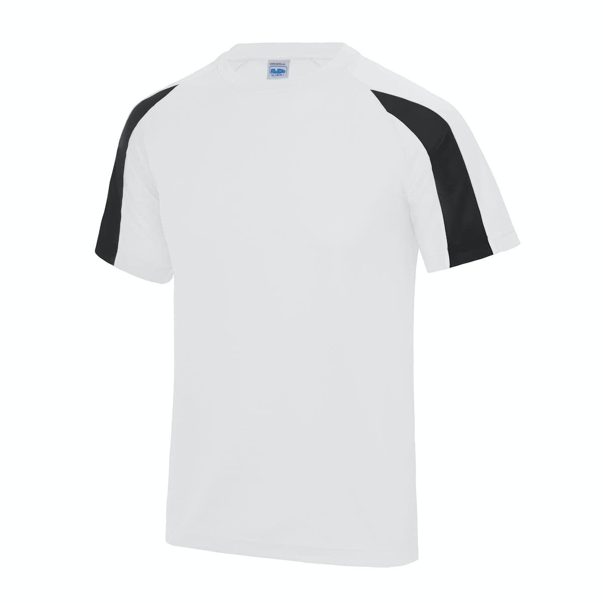AWDis Kids Contrast Cool T Arctic White/Jet Black