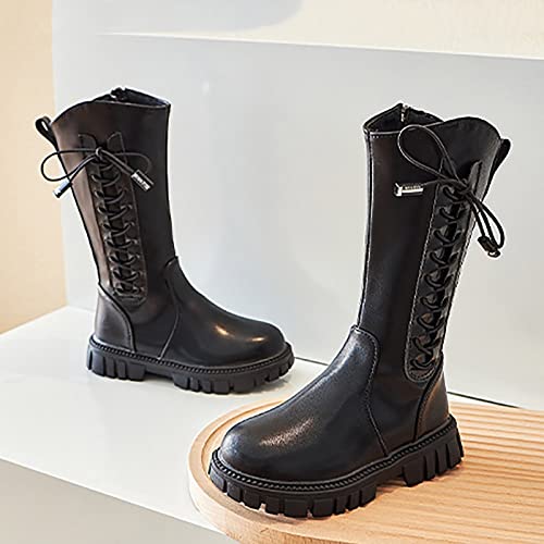 Cartoon Boots for Girls Outdoor Boots Little Kid Shoes Toddler Knee Boots Windproof Shoes for 4 to 12Years Kids3