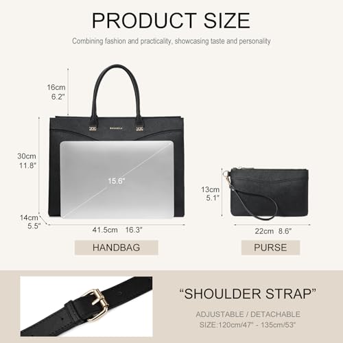Handmade Luxury Vegan Leather Briefcase Handbags for Women, Large 16 inch Laptop Purse Waterproof Bags for Ladies3