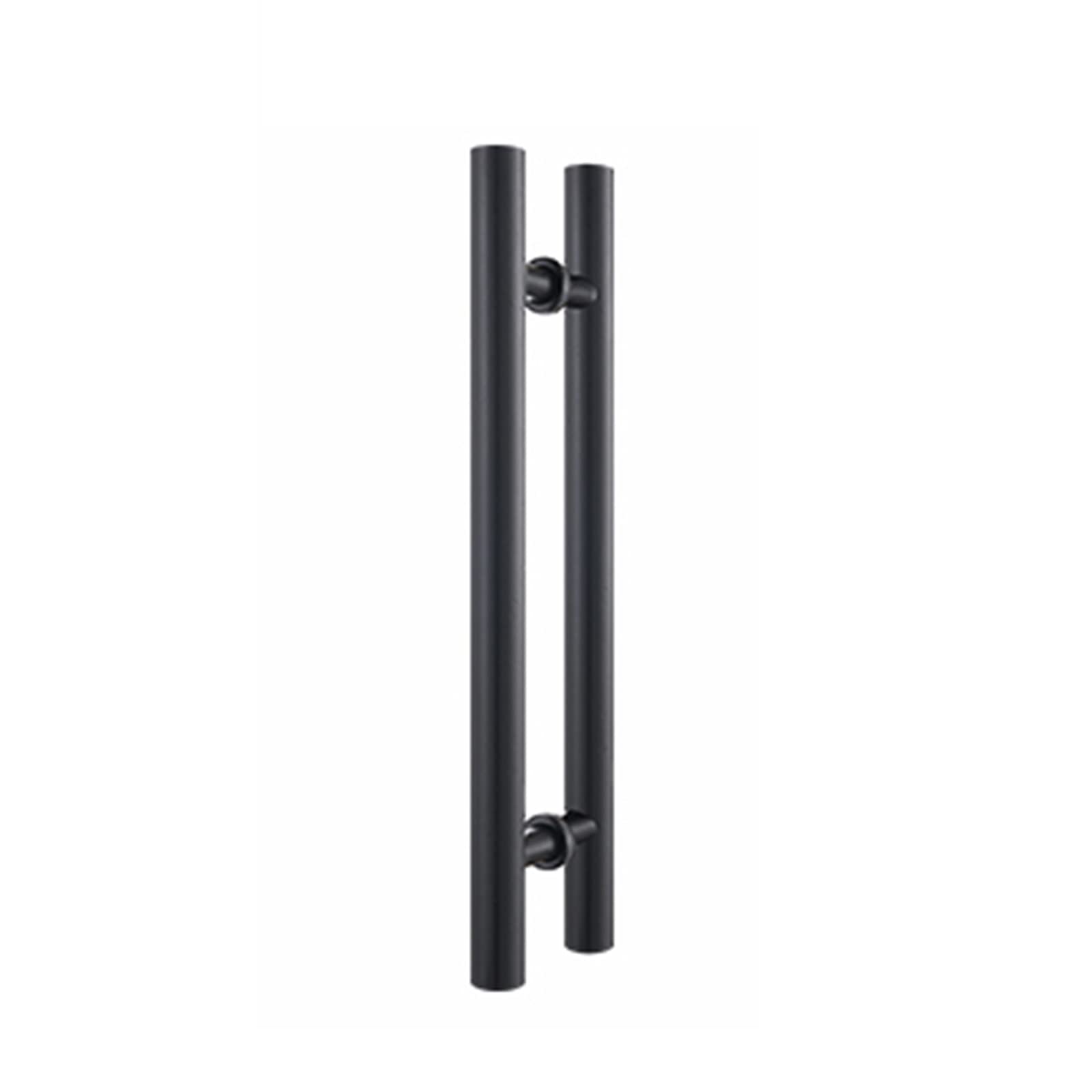ADGCFKOP Shower Door Handle, Solid Wood Sliding Door Handles,Shopping Malls Hotels Stores Clubs Home Glass Metal Doors Double Sided Door Pull Handle(Black,Length: 40cm(15.7inch))