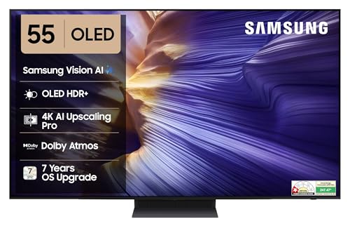 Image of Samsung 138 cm (55 inches) 4K Ultra HD Smart OLED TV QA55S90FAULXL (Graphite Black)