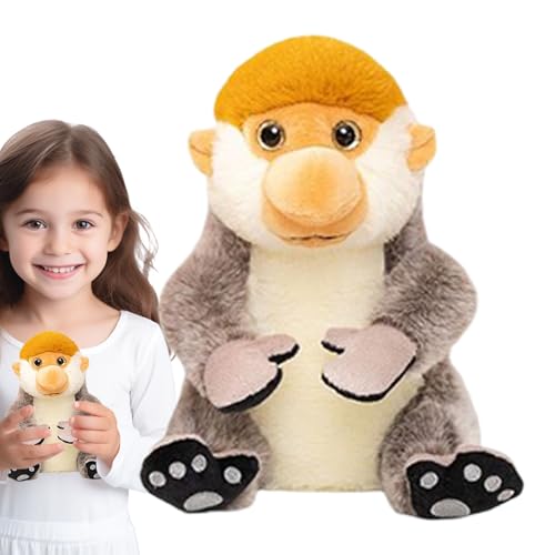 Genérico Animal de Peluche de Mono – Juguete realista tierno, Huggable Sleep Time Buddy | Decoración de Mono coleccionable de Felpa, juguete compañero suave para Les, acento de habitación, silueta