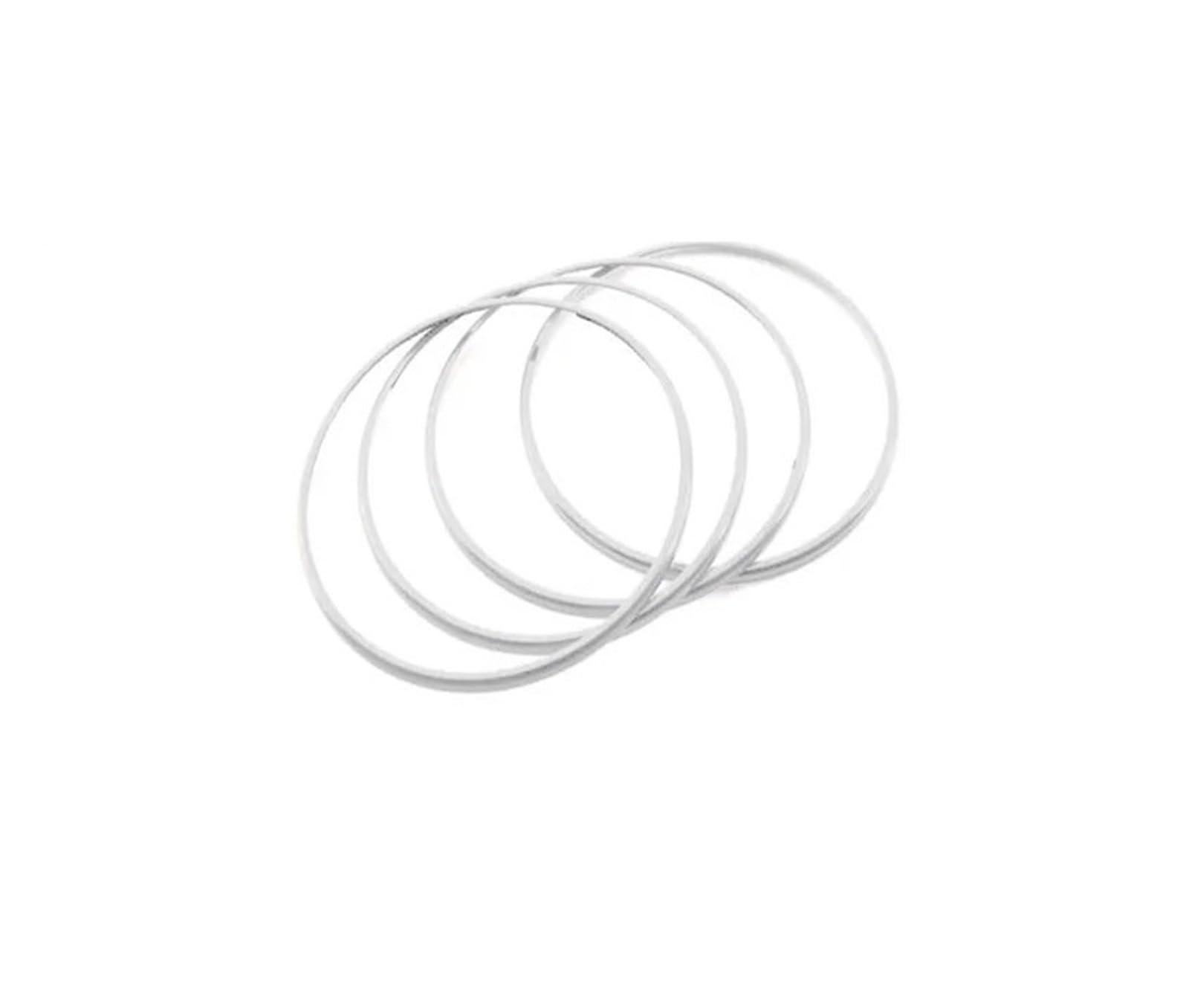 Car Interior Mouldings for Benz C Class W205 E W213 for GLC X253 Car Audio Speaker Door Loudspeaker Trim Ring Cover Sticker Car Trim Interior(Silver)