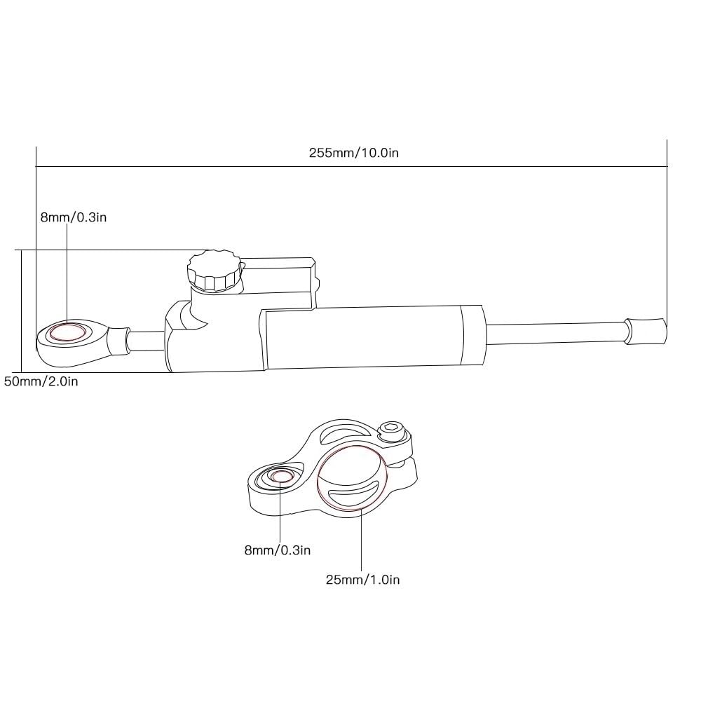 ZINSAN Dla Kawasaki Dla ZX10R 2006-2016 Motocykl Liniowy Amortyzator Wspornik Montażowy Amortyzator Układu Kierowniczego Stabilność Wstrząsów Stabilizator Kierownicy Stabilizator tłumienia układu moto