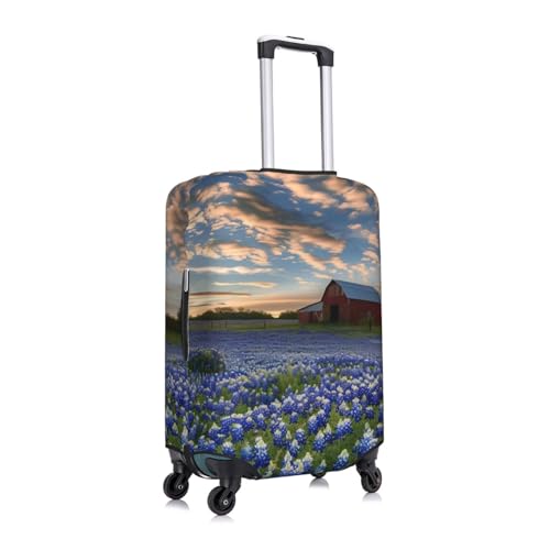 Bluebonnets Scenery Travel Luggage Covers For Suitcase Elastic Suitcase Protector Anti-Scratch Spandex Baggage Covers Fits 18-32 Inch Luggage X-Large3