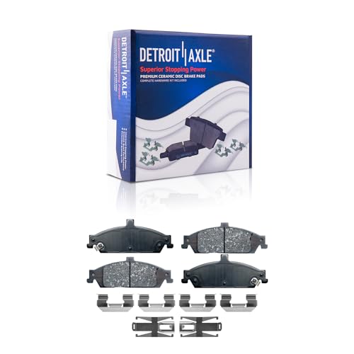 Image of Detroit Axle - Brake Kit for 99-04 Oldsmobile Alero, 99-05 Pontiac Grand Am Replacement 1999 2000 2001 2002 2003 2004 2005 Disc Brakes Rotors Ceramic Brake Pads: 10.94'' inch Front and Rear Rotors