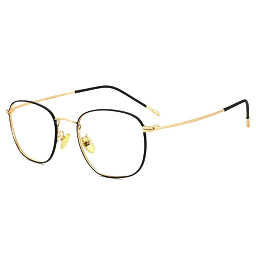 Anty-niebieskie komputerowe okulary do czytania Lekkie okulary do czytania Stylowa metalowa rama Męskie damskie okulary wspomagające wzrok (Color : Gold, Size : 2.5)